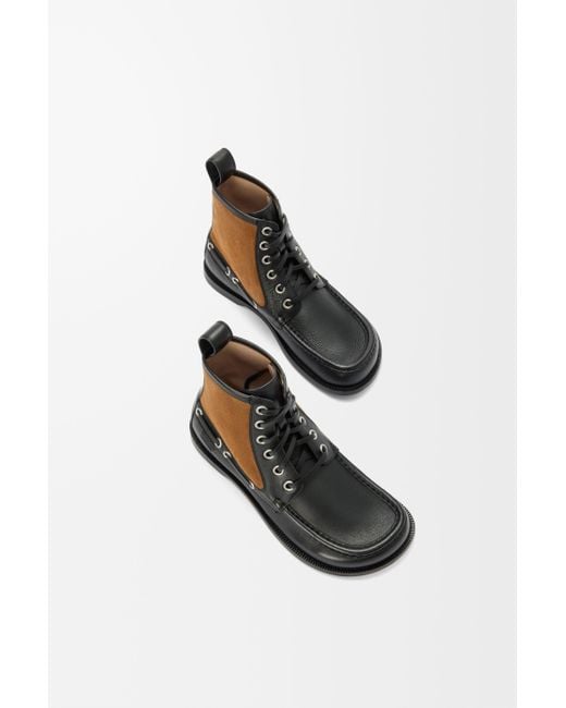 Loewe Brown Campo Loafer Boots for men
