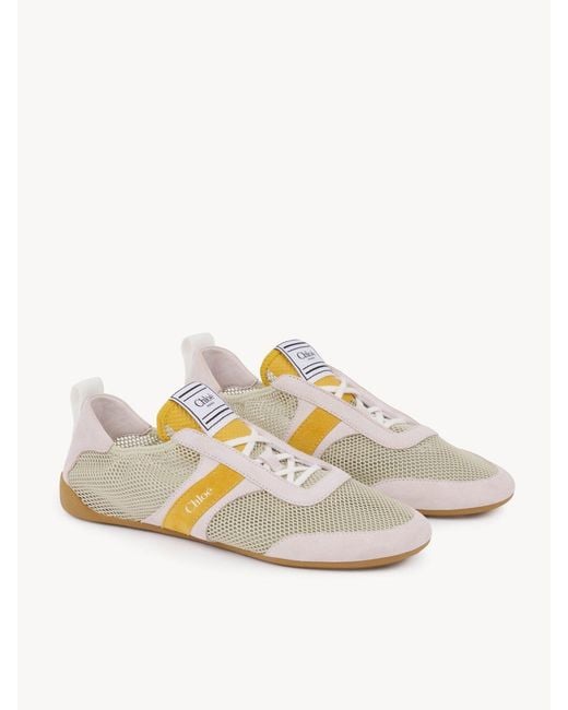 Chloé White Chloé Kick Low-Top Sneakers