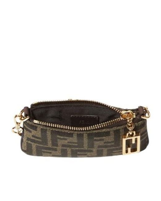 Fendi Metallic Baguette Mini Pouch