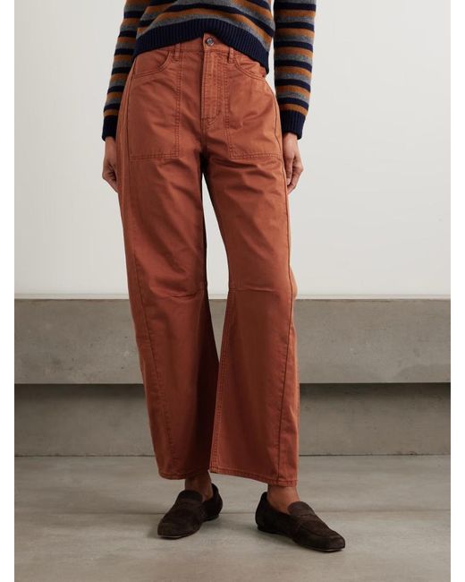 Veronica Beard Red Patch-Pocket Jeans