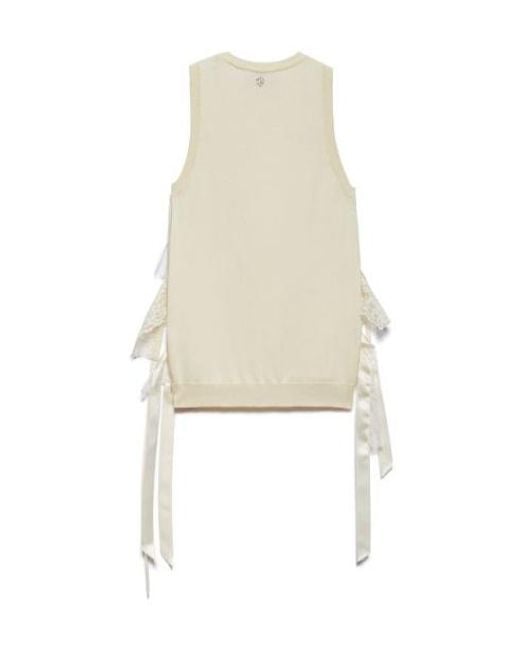 Aniye By White Angie Lace Trim Sleeveless Top