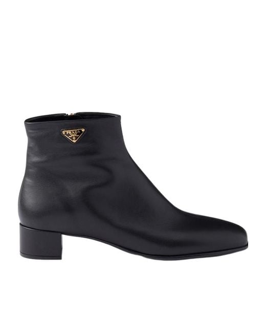 Prada Black Nappa Leather Booties