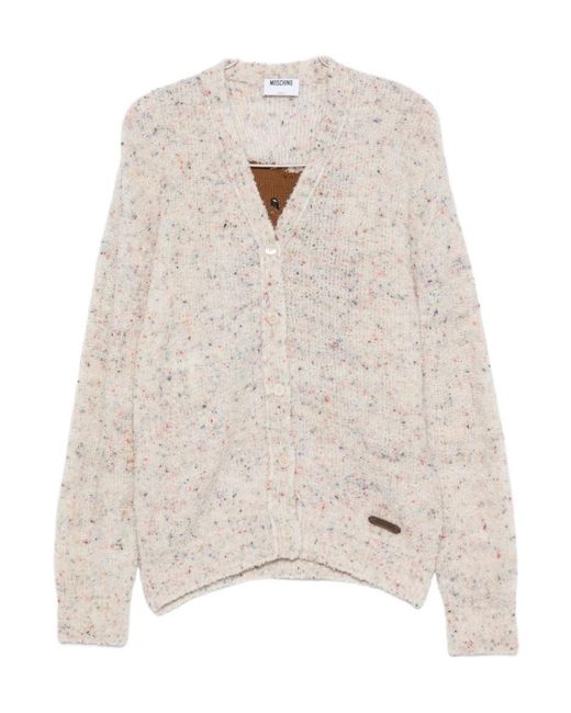 Moschino White Long-Sleeve Cardigan