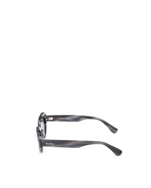 Max Mara White Oval Frame Sunglasses