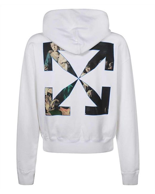 Off-White c/o Virgil Abloh White Caravaggio Print Hoodie for men