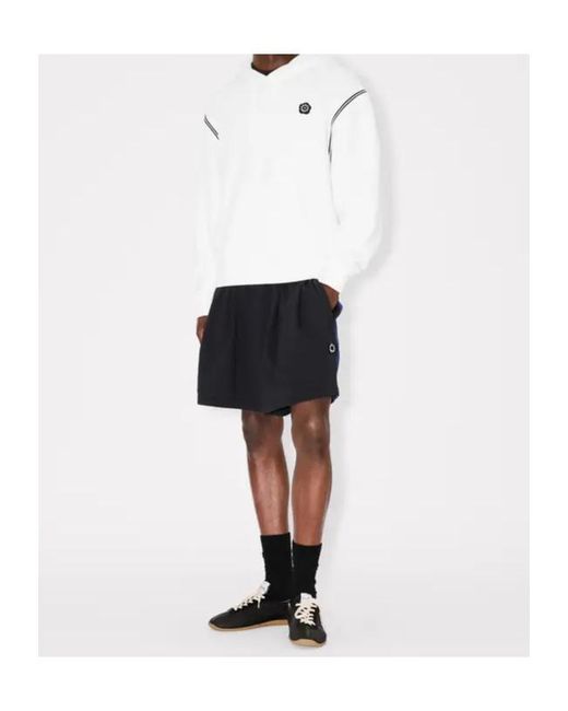 KENZO White 'Boke Flower 2.0' Embroidered Hoodie for men