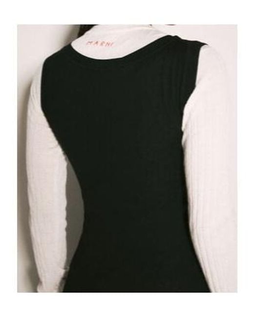 Marni Black Long-Sleeved Knitted Dress