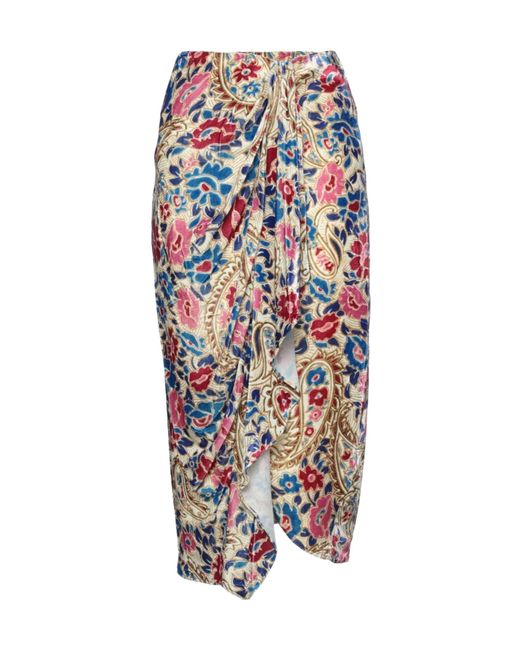 Isabel Marant White Paisley Pattern Skirt