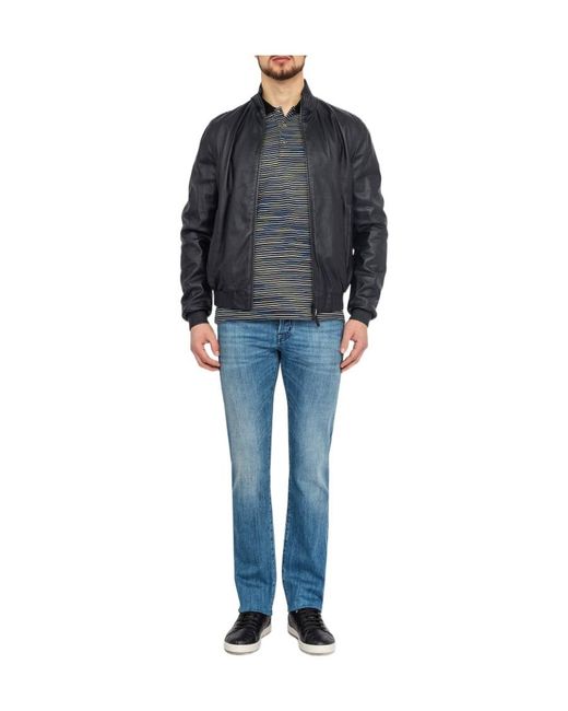 Armani Collezioni Gray Logo Casual Jacket for men