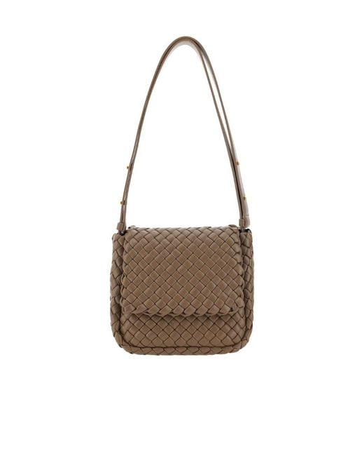 Bottega Veneta Brown Mini Cobble Shoulder Bag