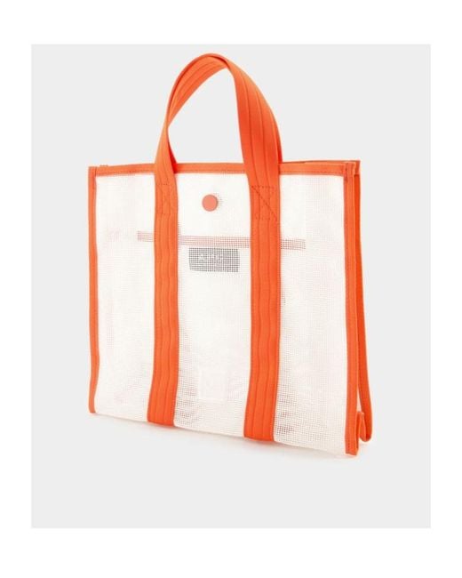 A.P.C. Red Trim-Handle Tote Bag