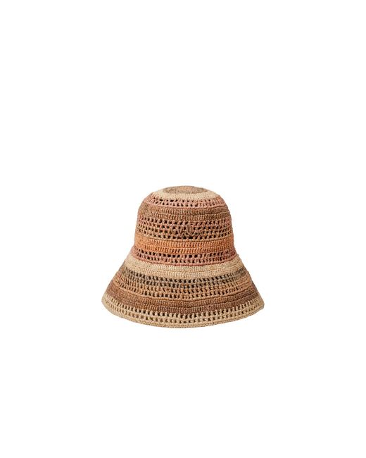 Chloé Brown Chloé Sunset Woven Bucket Hat