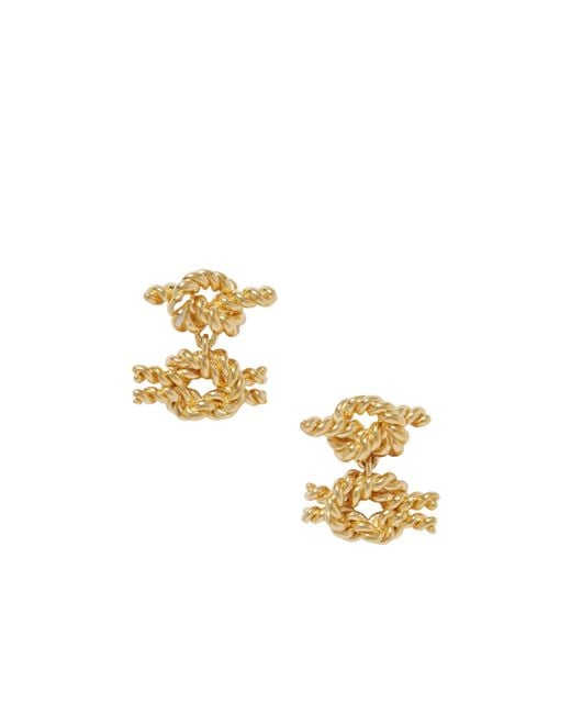 Totême Metallic Totême Rope Knotted Earrings