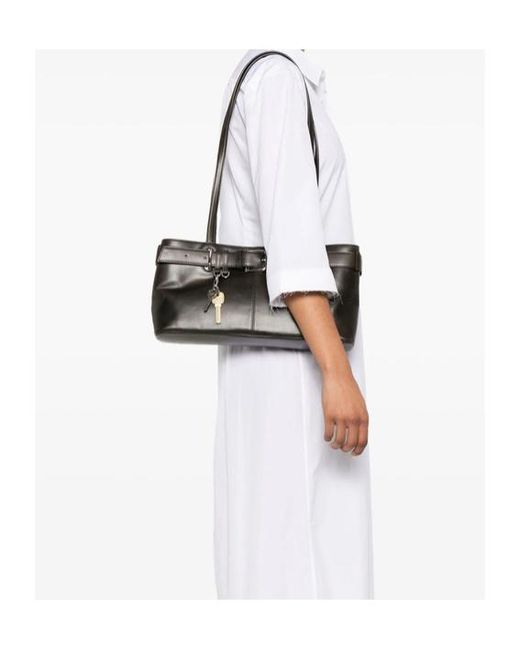 OSOI Black Dual-Handle Shoulder Bag
