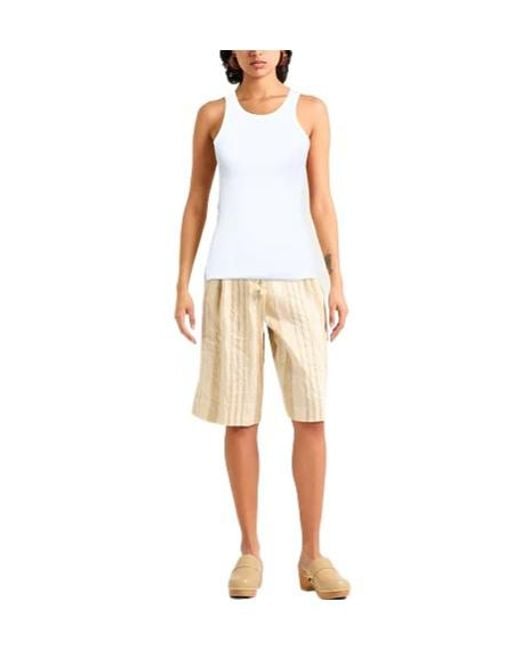 Rag & Bone White Solid Crew Neck Sleeveless Tank Top