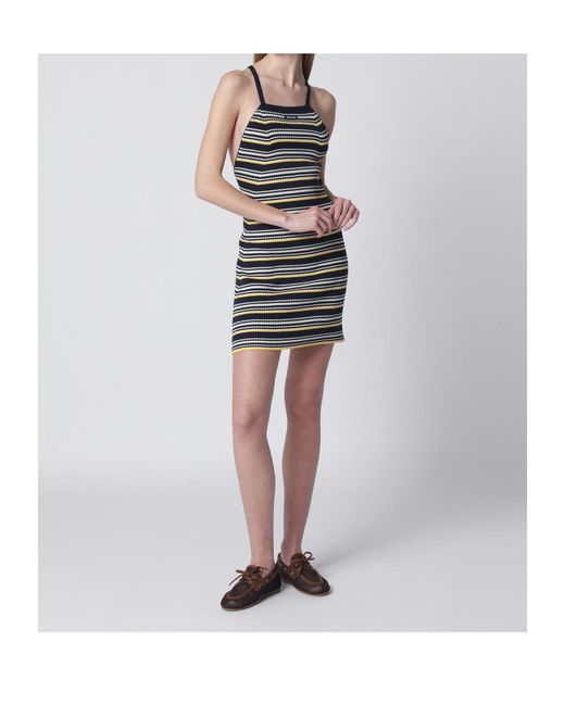 Miu Miu Black Striped Mini Dress