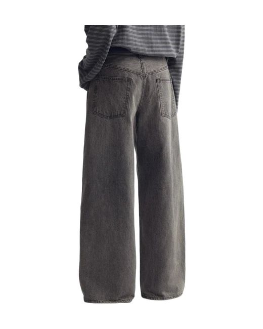 Nili Lotan Gray Wide-Leg Jeans