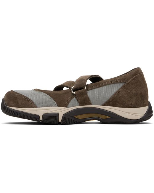Our Legacy Brown Mary Jane Strap Low-Top Sneakers