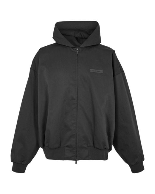 Fear Of God Gray Hoodie With Zipper Pull-Up for men