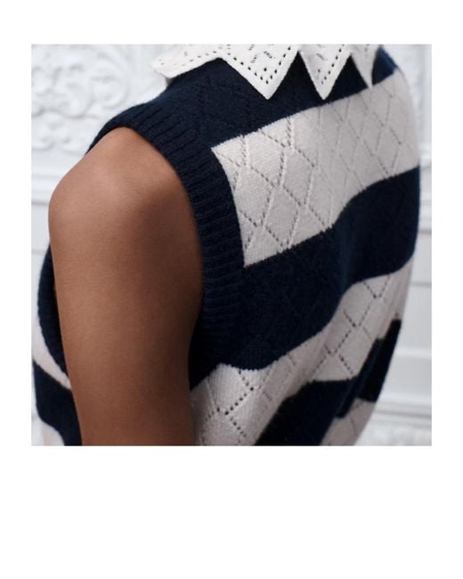 Dior Blue Marinière Sweater Vest