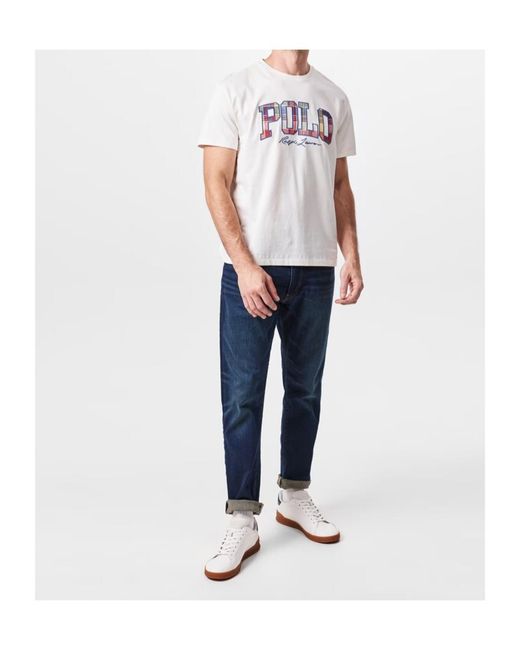 Polo Ralph Lauren Blue Logo Straight Jeans for men