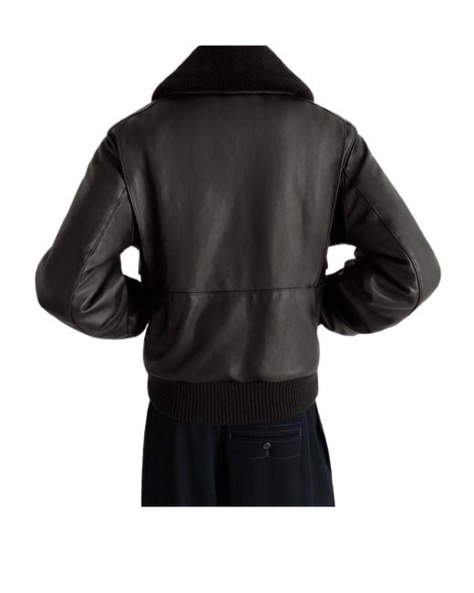 Lemaire Black Leather Blouson for men