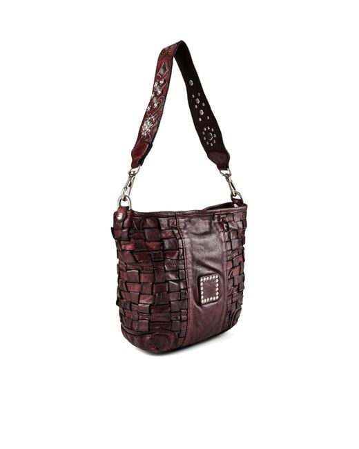 Campomaggi Brown Woven Shoulder Bag