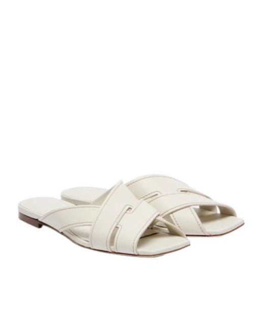 Tod's White Simple Square Toe Shoes