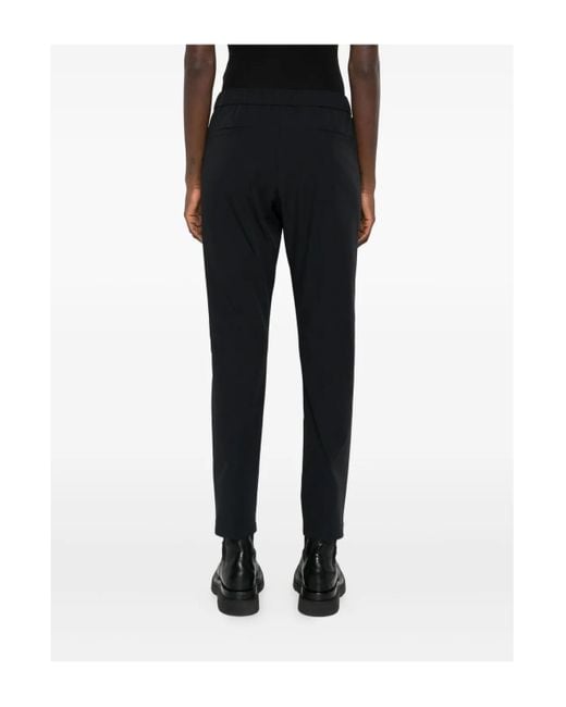 Herno Black Pleated Slim-Fit Trousers
