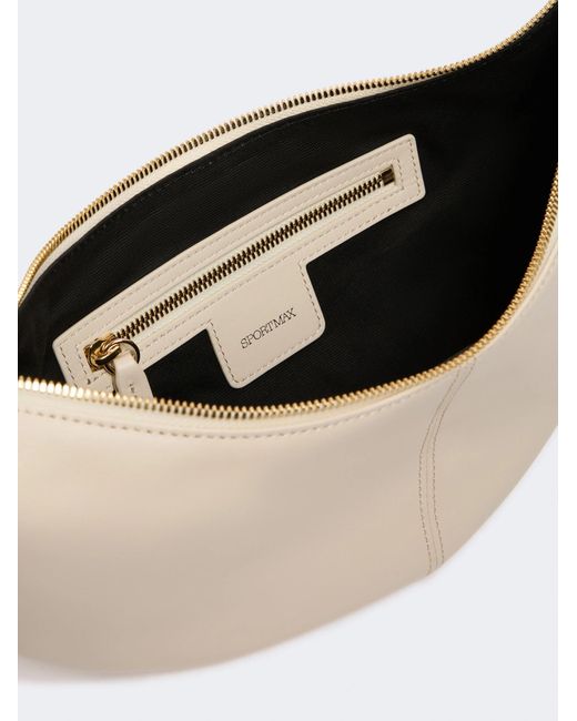 Sportmax White Tassel-Detail Leather Shoulder Bag