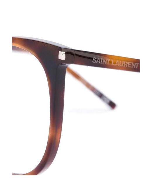 Saint Laurent White Eyewear Round Frame Glasses