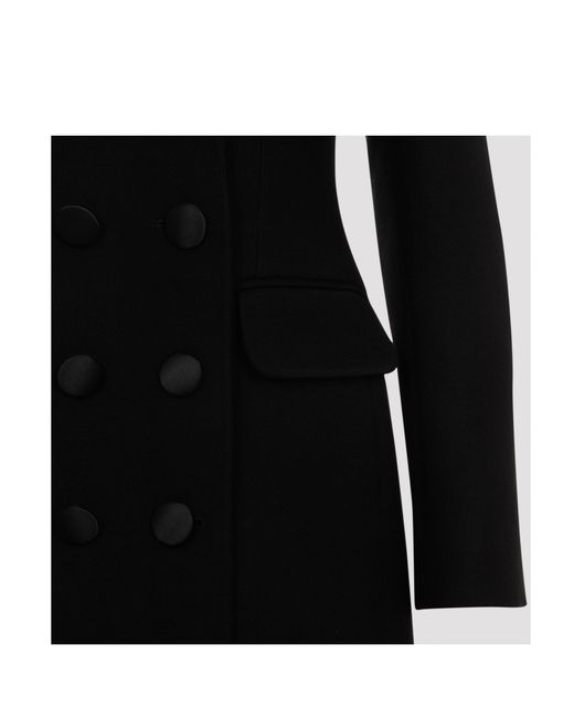 Dolce & Gabbana Black Double-Breasted Coat