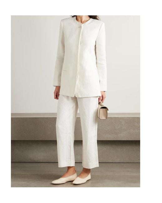Posse White Edie Linen Blazer