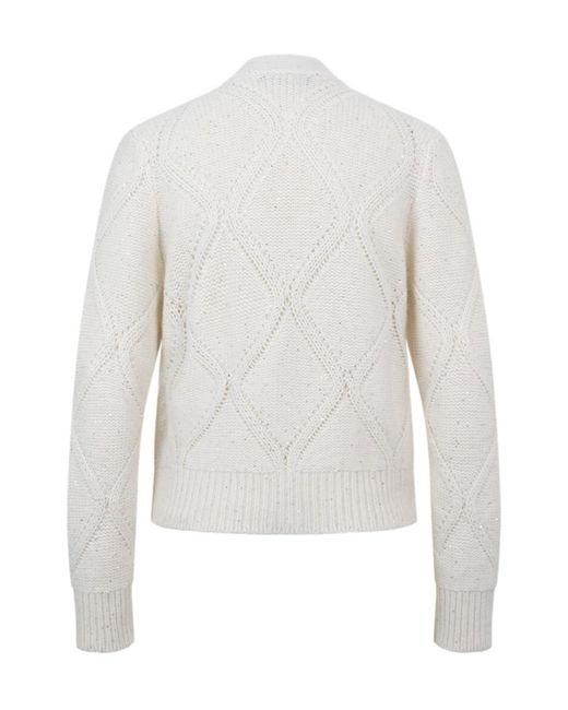 Fabiana Filippi White V-Neck Cardigan
