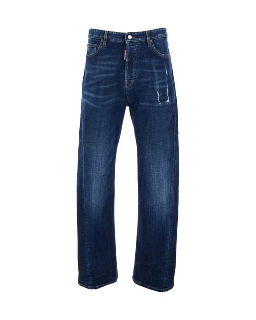 DSquared² Blue Distressed Jeans for men