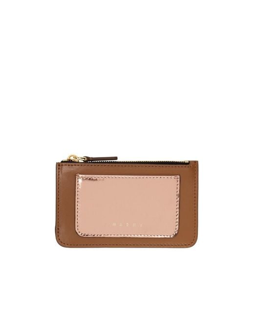 Marni Natural Zipper Card Bag