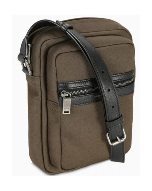 Saint Laurent Green Zipper Oblique Span Package for men