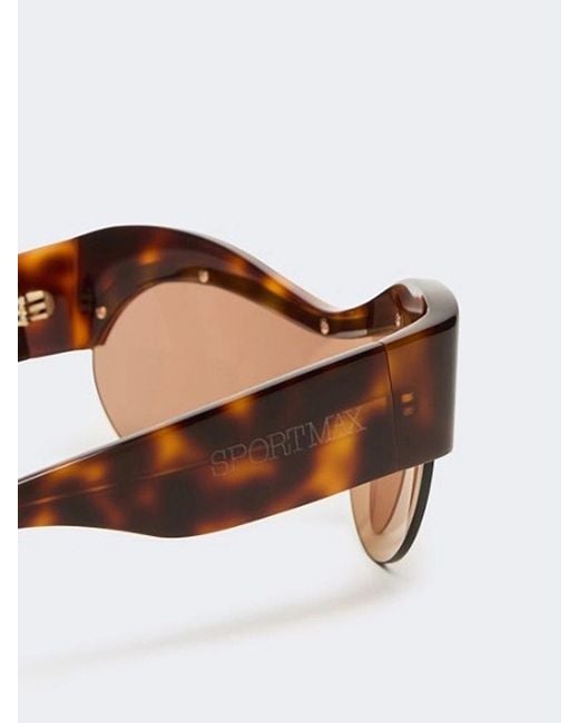 Sportmax Pink Logo Sunglasses