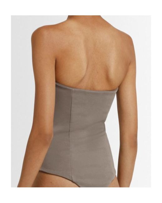 Entire studios Gray Pipette Strapless Bodysuit