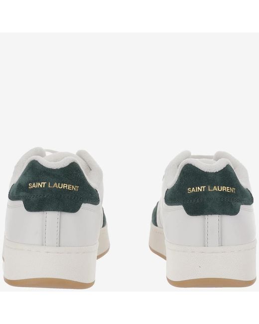 Saint Laurent White Lace-Up Sneakers for men