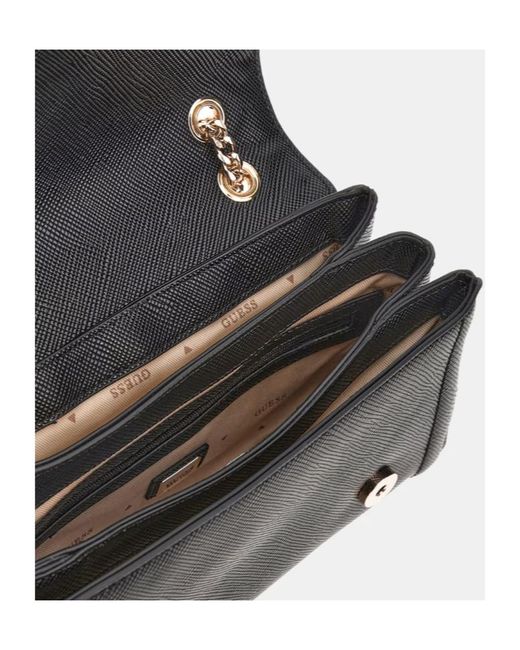 Guess Black Flap Mini Crossbody Bag