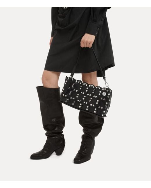 Vivienne Westwood Liz Concho Handbag in Black | Lyst UK