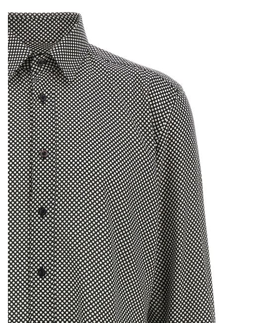 Tom Ford Gray Polka Dot Printed Shirt for men