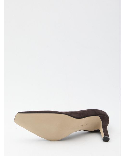 The Row Brown Carla Pointed Toe Pumps