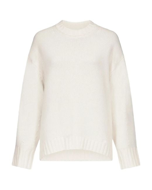 Loulou de Saison White Tino Cashmere Knitwear