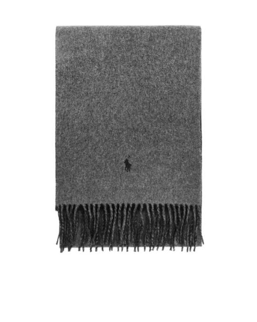 Polo Ralph Lauren Black Fringed Scarf