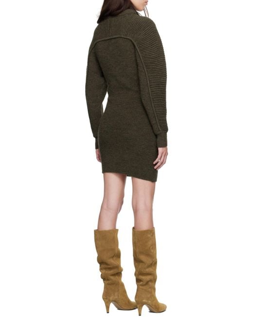Isabel Marant Green Hilde Knitted Mini Dress