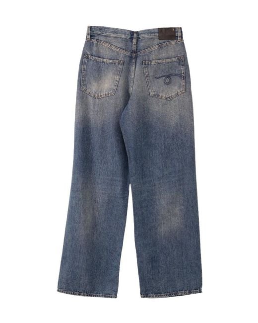 R13 Blue Logo Patch Damon Jeans