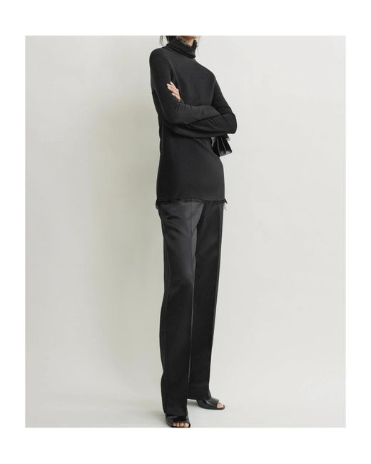 Totême Black Long-Sleeved Top