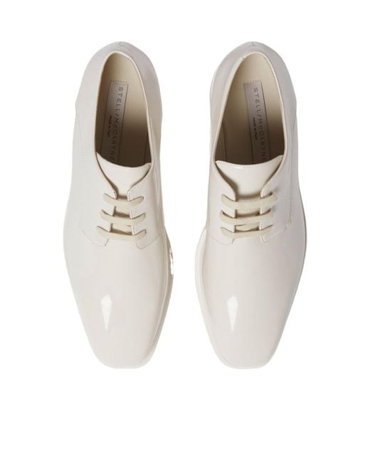 Stella McCartney White Limited Edition Elyse Monochrome Platform Shoes
